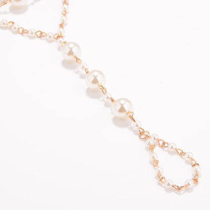 Bohemia Organic Pearl 3 Layer Chain Anklet