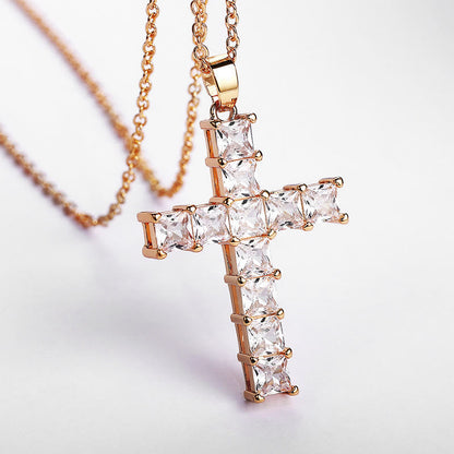 Zircon Cross Necklace