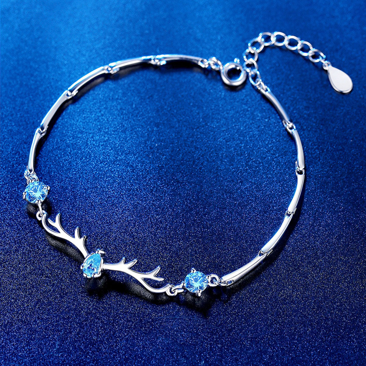 Aquamarine Gem Elk Shape KIARA Bracelet