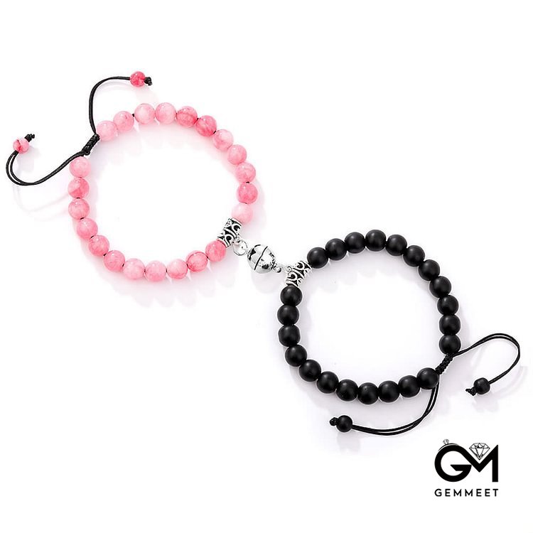 2pcs Magnet Attract Couple Bracelet Set