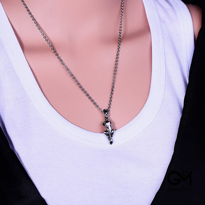 Titanium Steel Overbearing Frog Necklace for Men