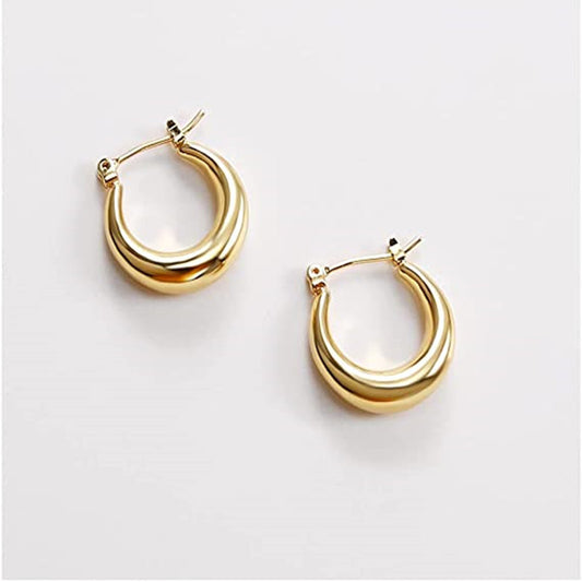 Gold Chunky Hoop Earrings for Women