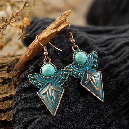 Turquoise Retro Bohemian Earrings