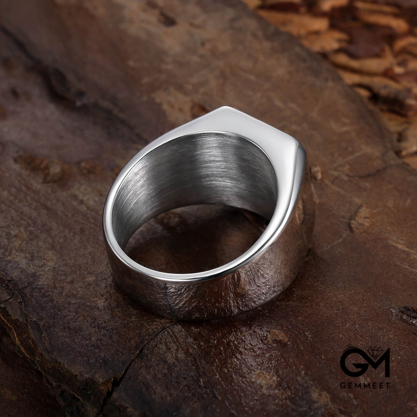 Poker Heart A Men's Titanium Steel Ring