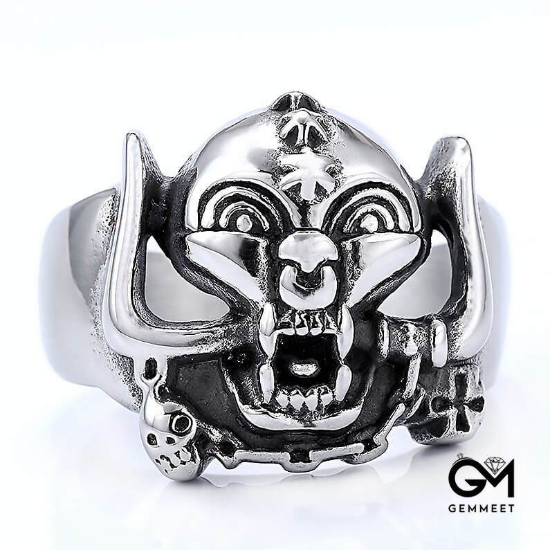 Personality Scream Band Skull Styling Ring