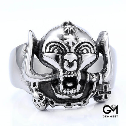 Personality Scream Band Skull Styling Ring