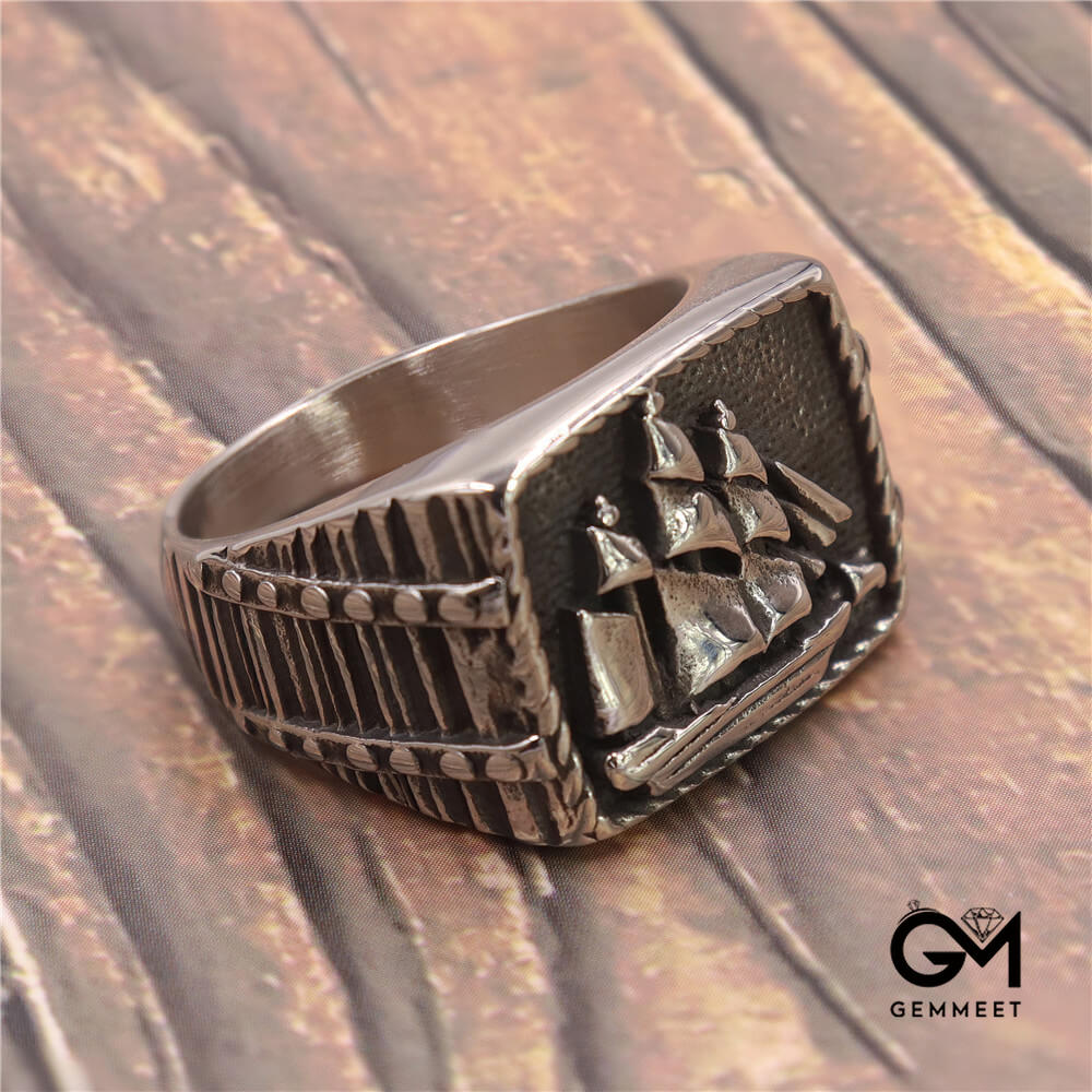 Stainless Steel Freemason Sailing Ring