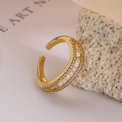 Irregular Full Stone Band Ring