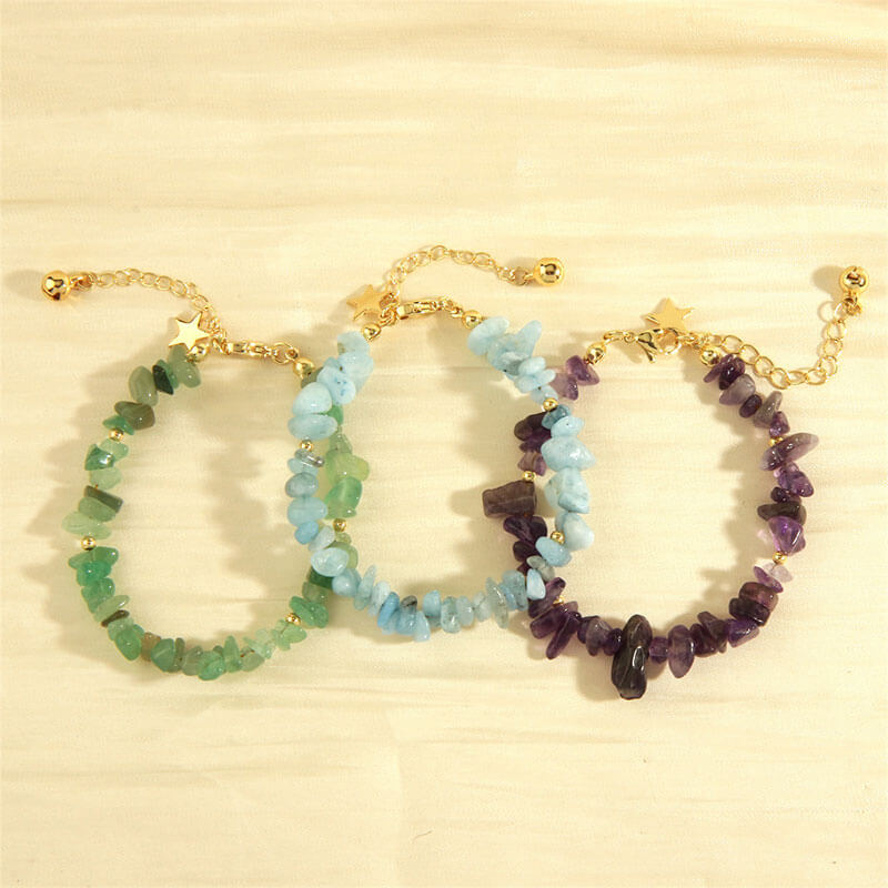 Bohemian Colored Stone Irregular Design Summer String Jewelry