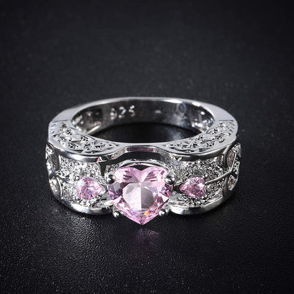 Birthstone Series - Red & Pink Zircon Ring