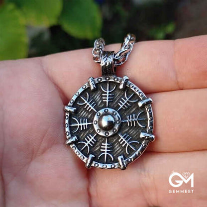 Helm of Awe Shield Necklace