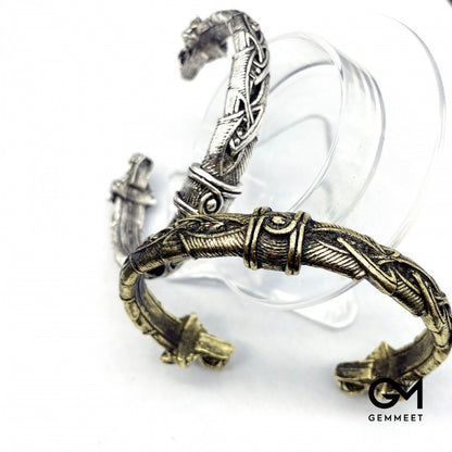 Vintage Viking Wolf Head Pirate Bracelet