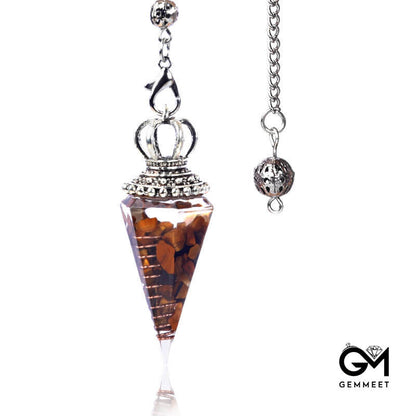 Amethyst Crystal Hexagon Chaklaline Pendulum