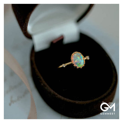 Vintage Opal Adjustable Ring