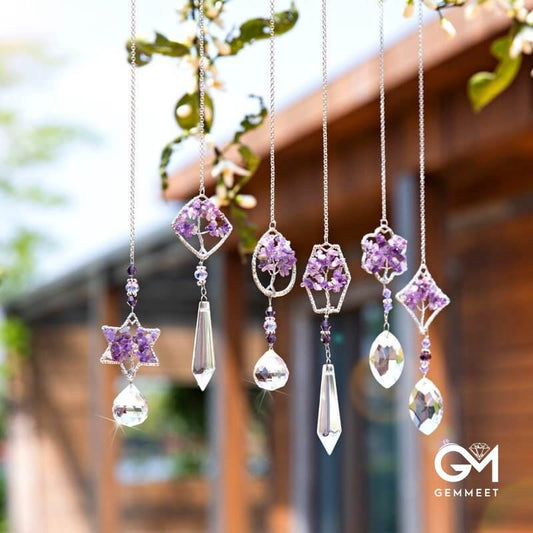 Amethyst Tree Of Life Sun Catcher Wind Chime