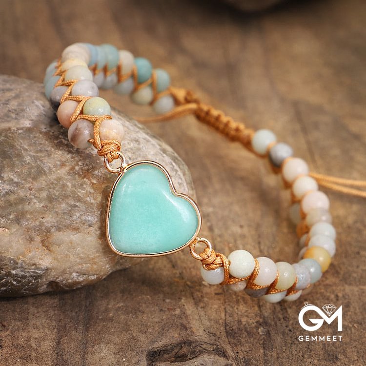 Natural Turquoise Heart Bracelet