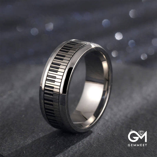 Spinner Music Piano Keys Ring