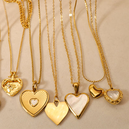 Cute Halo Heart Shape Pendant Necklace