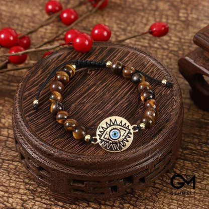 Creative Tiger Eye Evil Eye Protection Bracelet