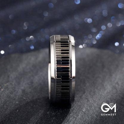 Spinner Music Piano Keys Ring