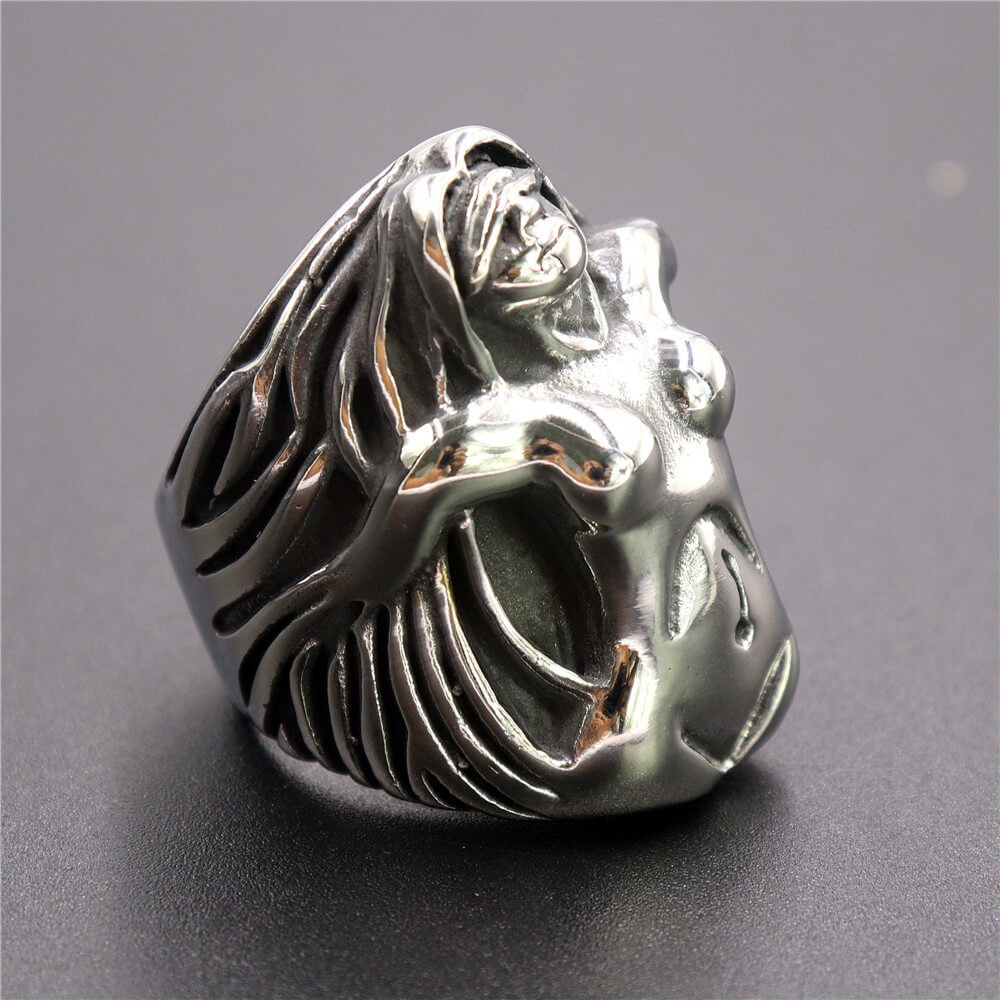 Stainless Steel Blindfolded Saint Ring