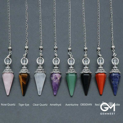 Obsidian Pyramidal Hexagon Spirit Pendulum