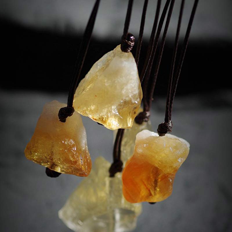 Natural Citrine Prosperity Gemstone Necklace