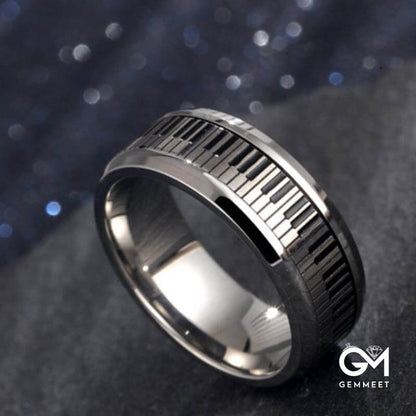 Spinner Music Piano Keys Ring