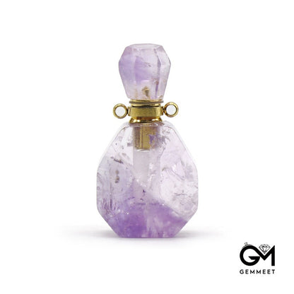 Amethyst Wishing Bottle Pendant Necklace