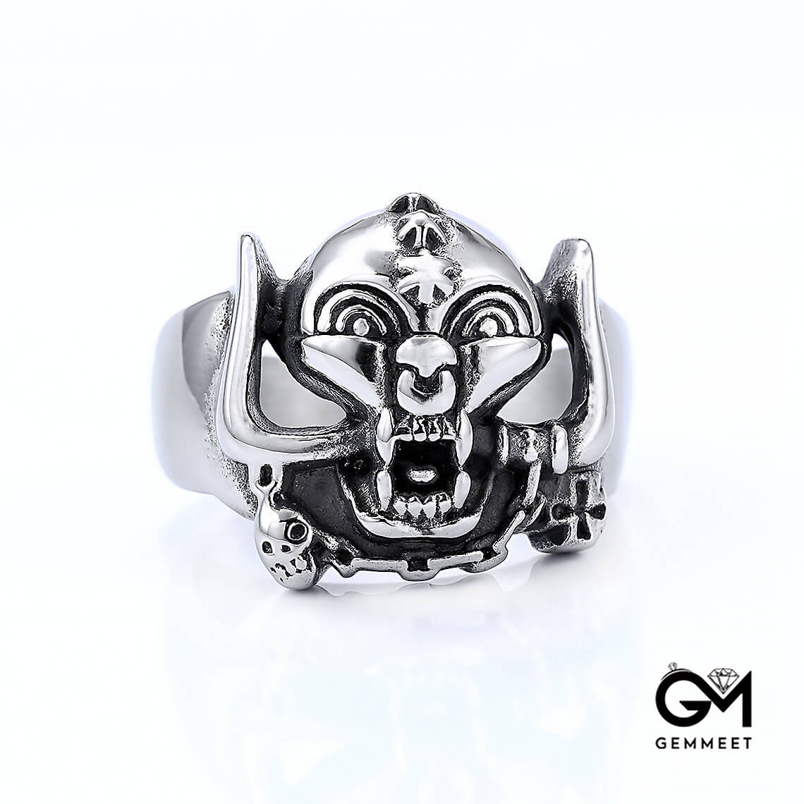 Personality Scream Band Skull Styling Ring