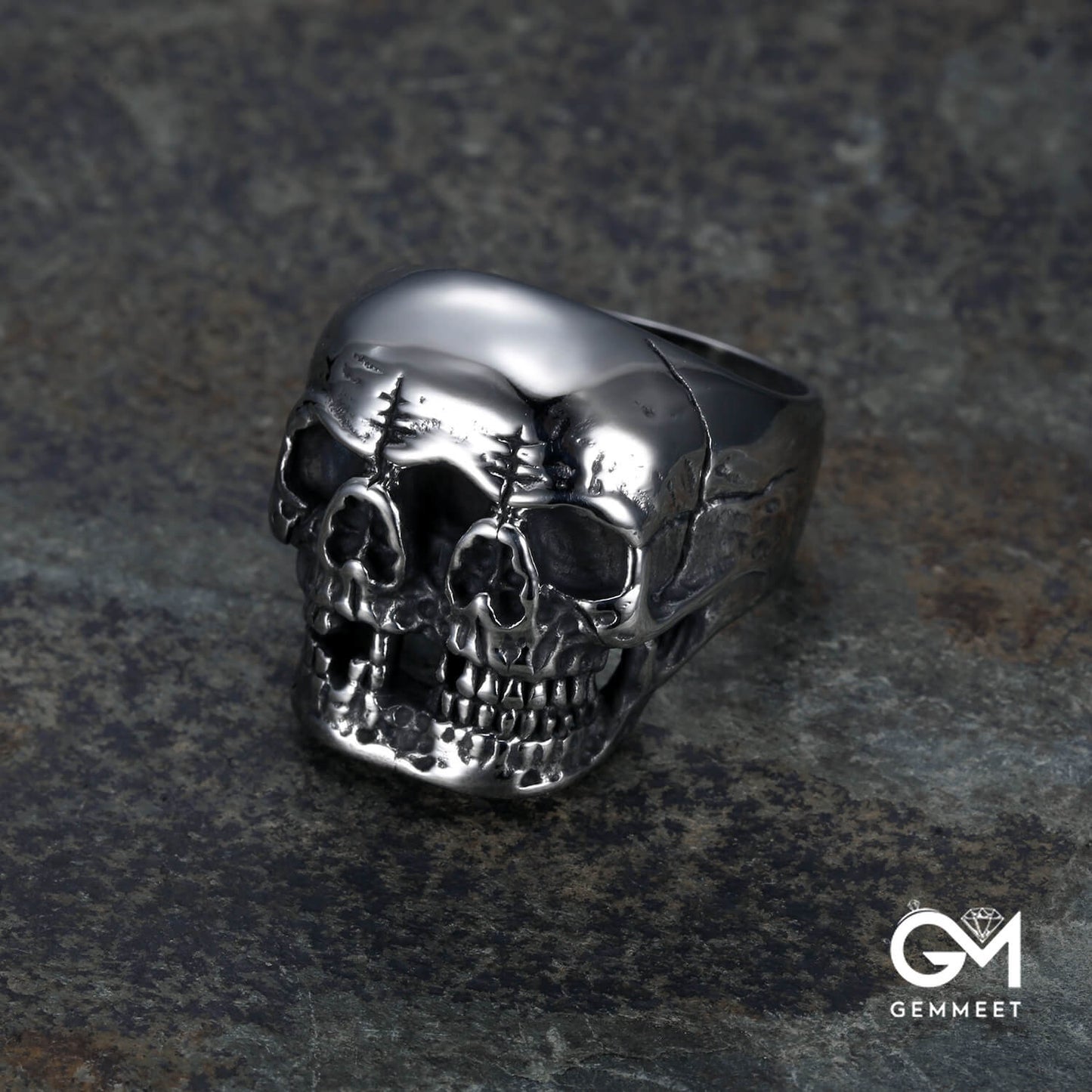 Three-sided Skull Halloween Ghost Ring