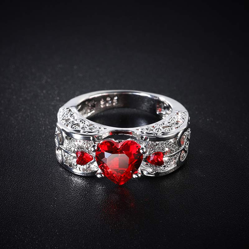 Birthstone Series - Red & Pink Zircon Ring